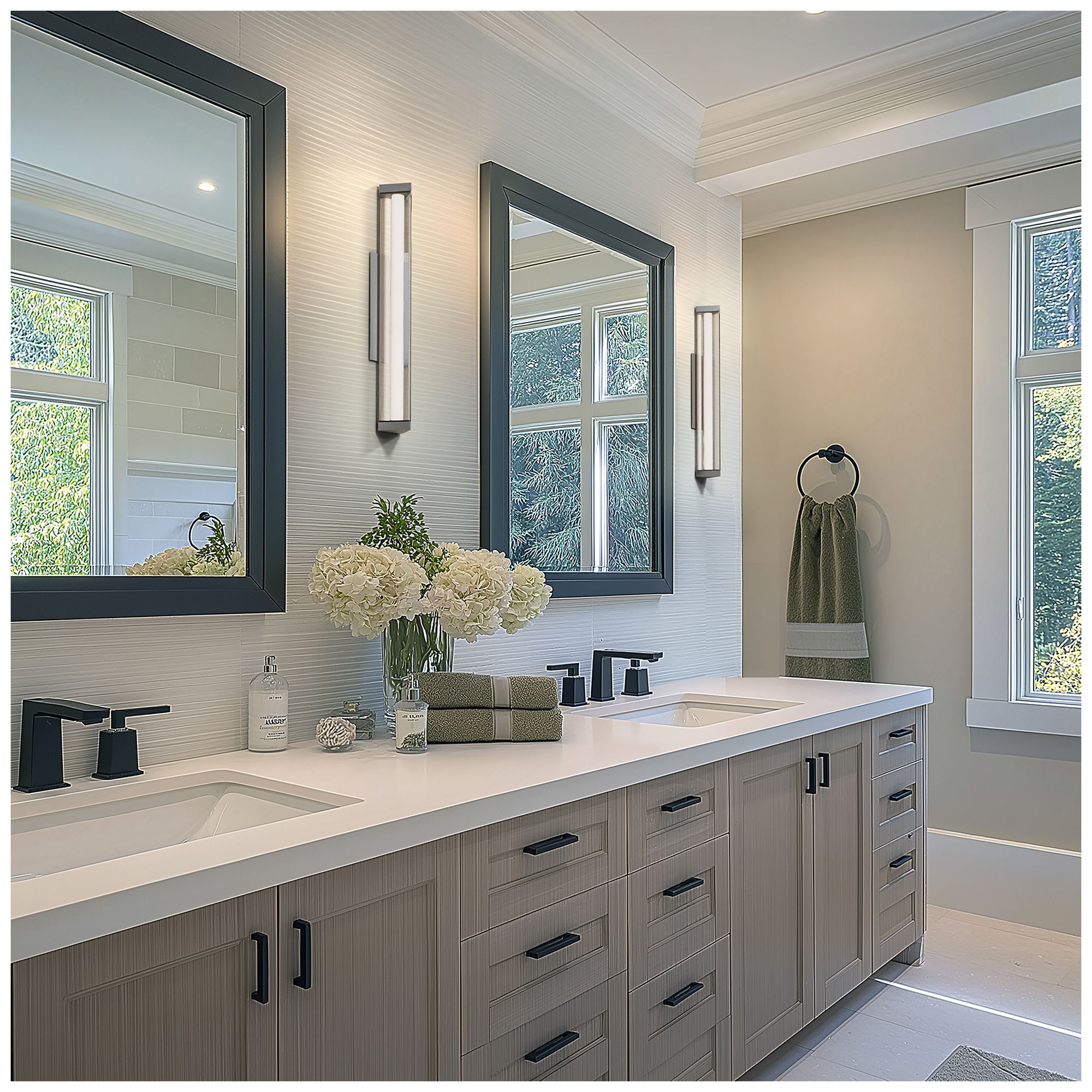 Image 4 Boulevard 2.5"H x 24"W 1-Light Bath Vanity & Wall Light in Ag more views