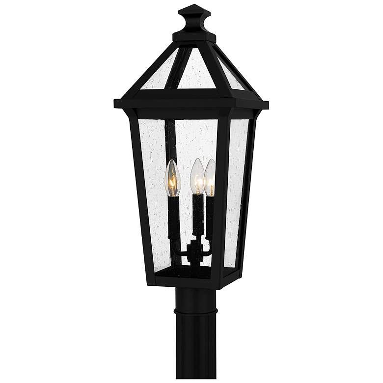 Image 2 Boulevard 3-Light Matte Black Outdoor Post Lantern