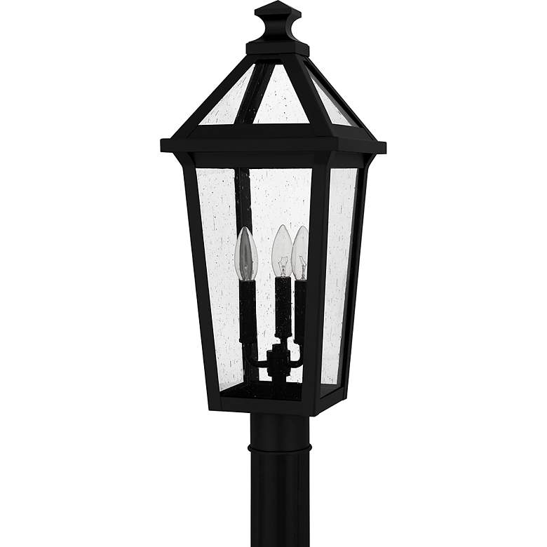 Image 3 Boulevard 3-Light Matte Black Outdoor Post Lantern more views