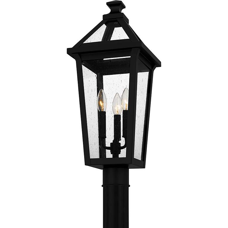 Image 5 Boulevard 3-Light Matte Black Outdoor Post Lantern more views