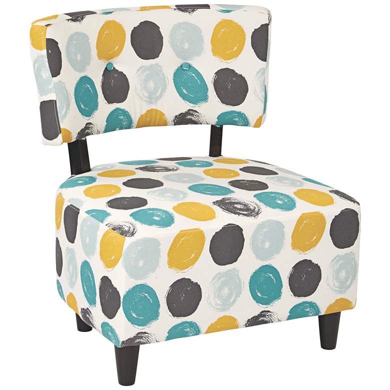 Image 1 Boulevard Peacock Dot Tufted Accent Chair