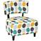 Boulevard Peacock Dot Tufted Accent Chair