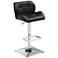 Boulton Black Faux Leather Adjustable Swivel Bar Stool