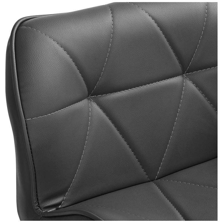 Image 4 Boulton Gray Faux Leather Adjustable Swivel Bar Stool more views