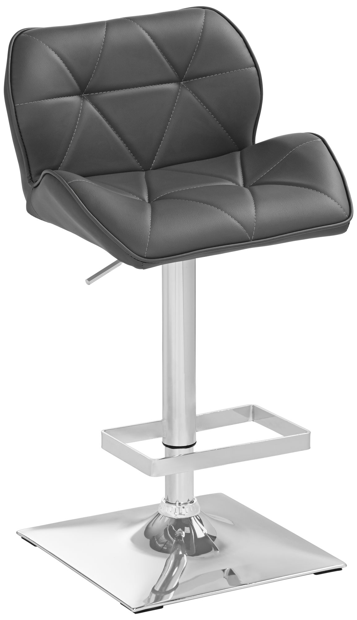 Boulton Gray Faux Leather Adjustable Swivel Bar Stool in scene