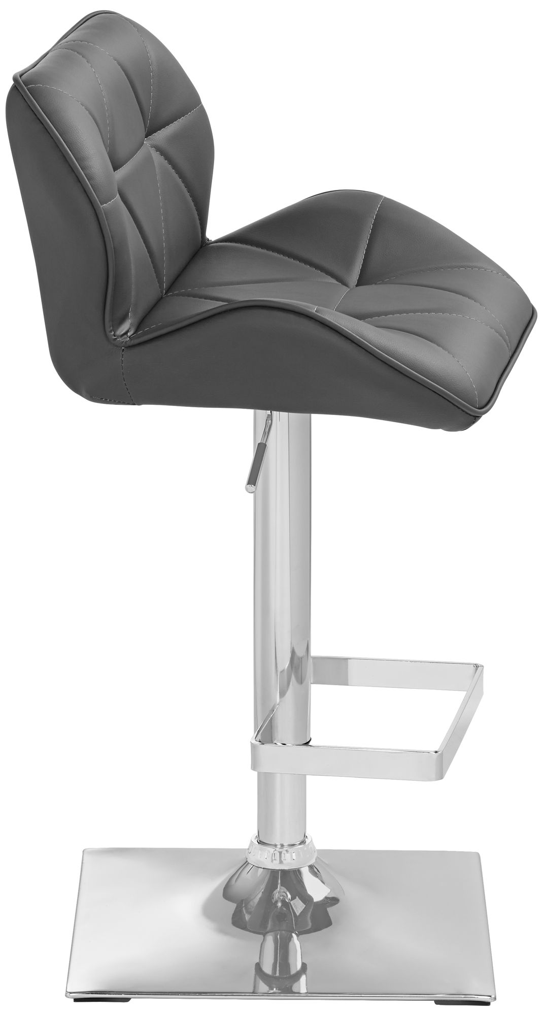 Boulton Gray Faux Leather Adjustable Swivel Bar Stool in scene