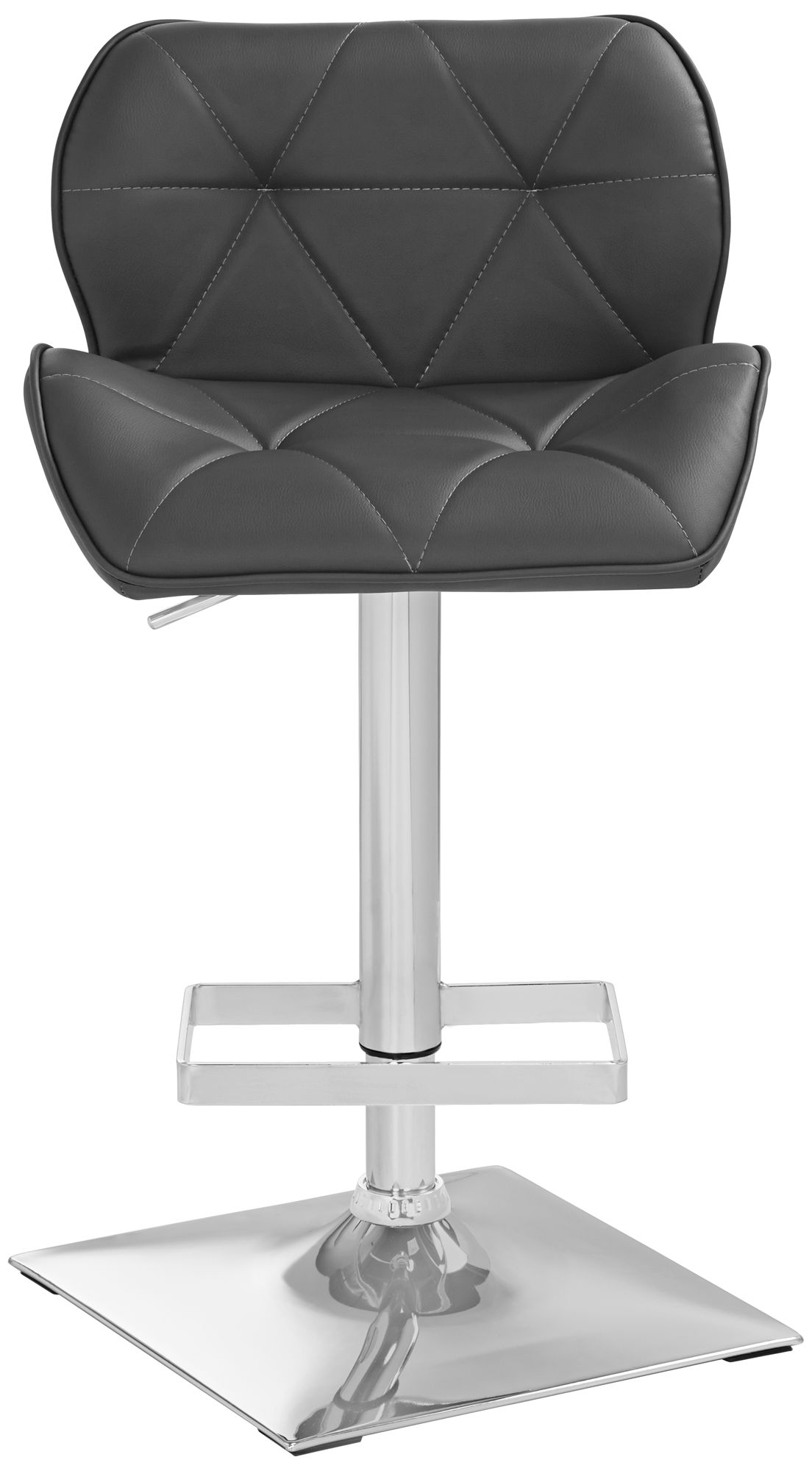 Boulton Gray Faux Leather Swivel Bar Stools Set of 2