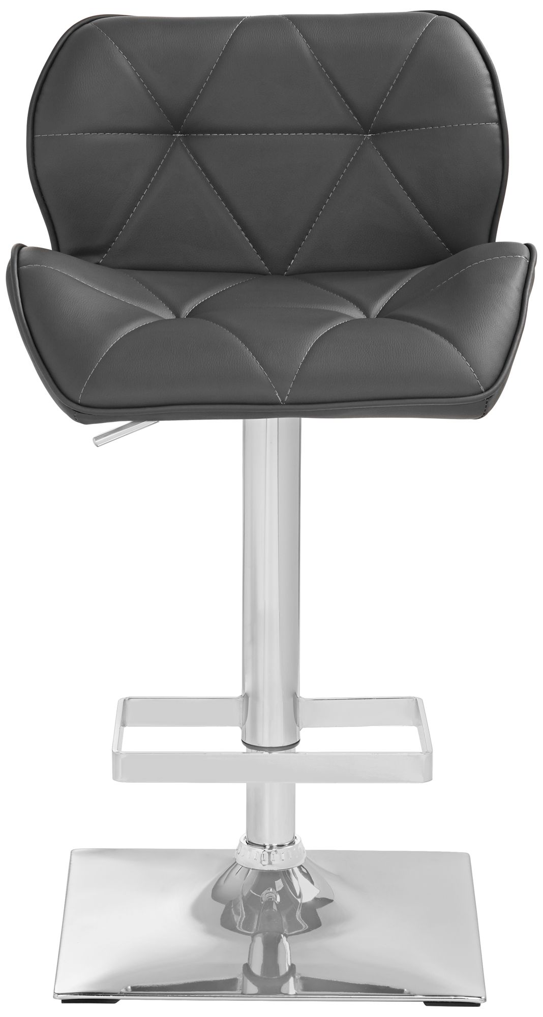 Boulton Gray Faux Leather Swivel Bar Stools Set of 2