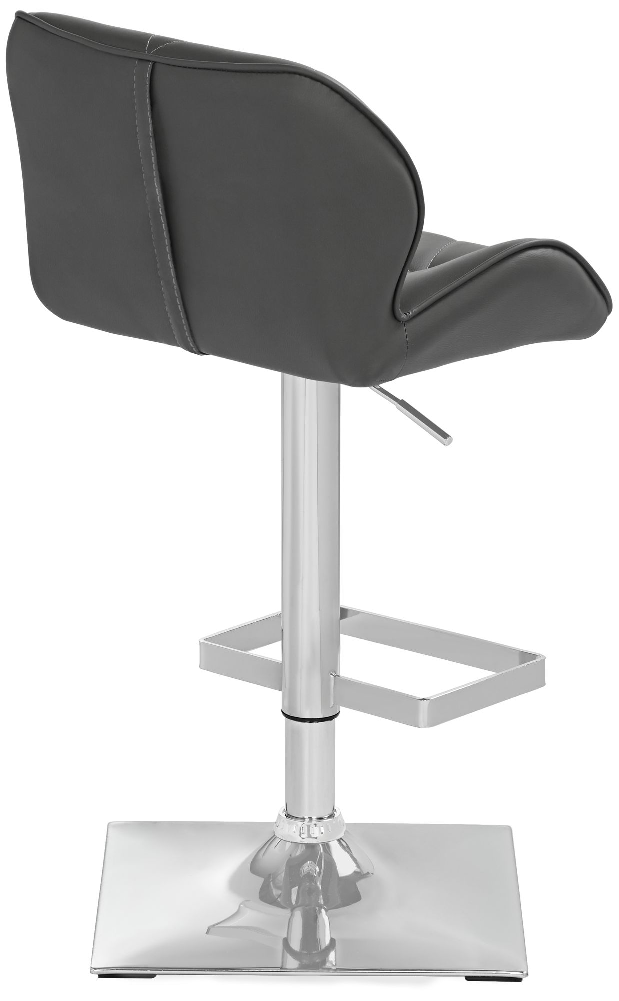 Boulton Gray Faux Leather Swivel Bar Stools Set of 2