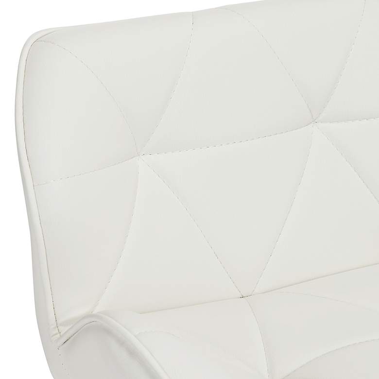 Image 2 Boulton White Faux Leather Swivel Adjustable Stools Set of 2 more views