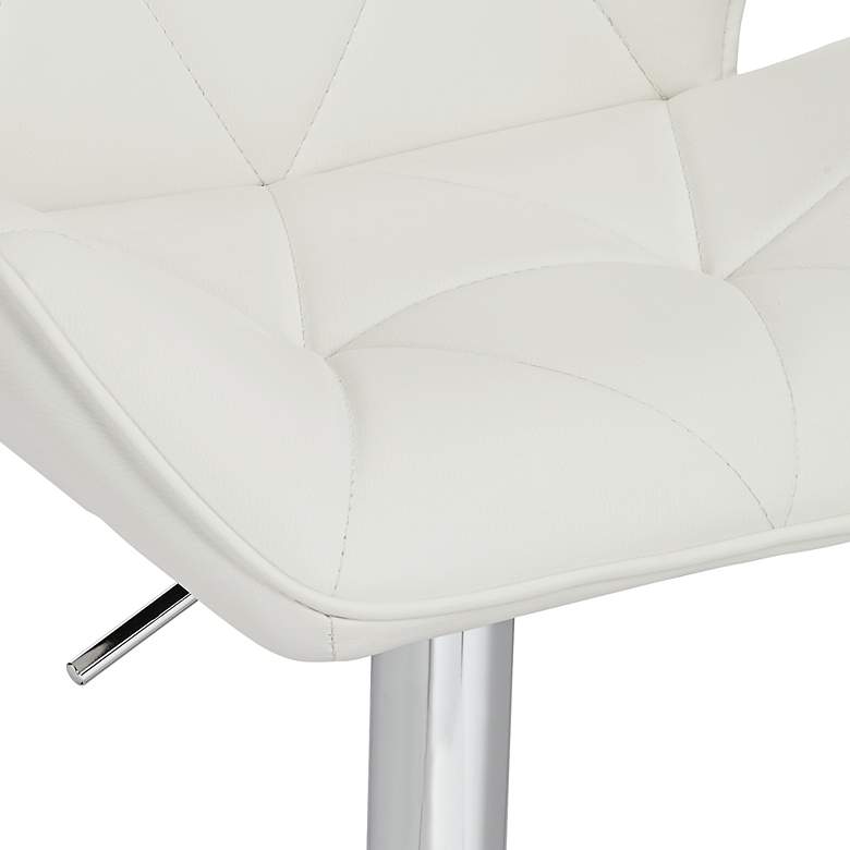 Image 3 Boulton White Faux Leather Swivel Adjustable Stools Set of 2 more views