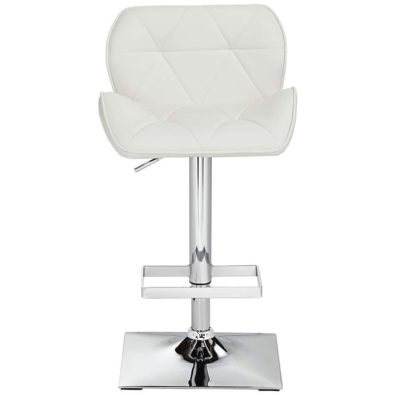 Image 6 Boulton White Faux Leather Swivel Adjustable Stools Set of 2 more views