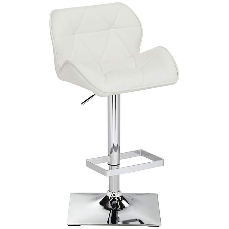 Image 7 Boulton White Faux Leather Swivel Adjustable Stools Set of 2 more views