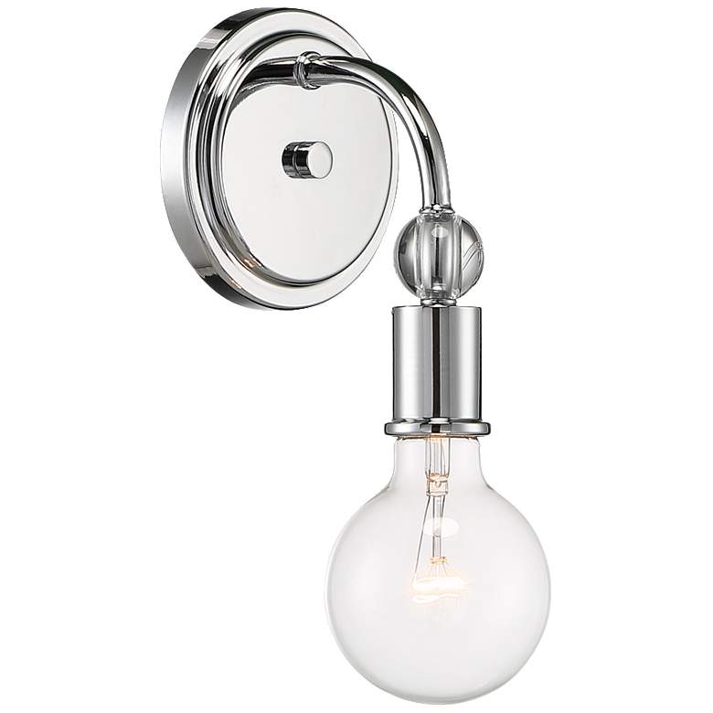 Image 1 Bounce; 1 Light; Wall Sconce; Polished Nickel Finish with K9 Crystal