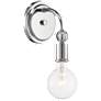 Bounce; 1 Light; Wall Sconce; Polished Nickel Finish with K9 Crystal