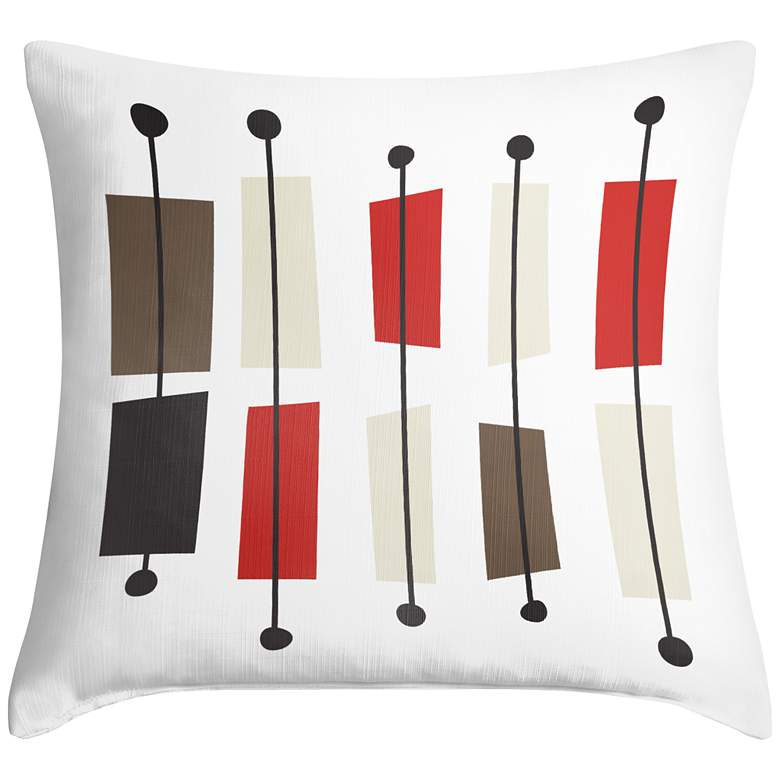 Image 1 Bounce 18" Square Modern Throw Pillow