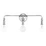 Bounce; 3 Light; Vanity; Polished Nickel Finish with K9 Crystal