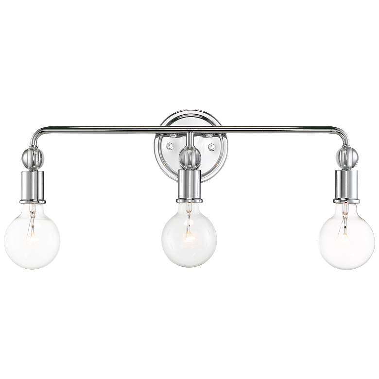 Image 1 Bounce; 3 Light; Vanity; Polished Nickel Finish with K9 Crystal