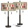 Bounce Robbie Bronze USB Table Lamps Set of 2
