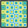 Bouncing Boxes 21" Square Black Giclee Wall Art