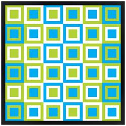 Bouncing Boxes 26&quot; Square Black Giclee Wall Art