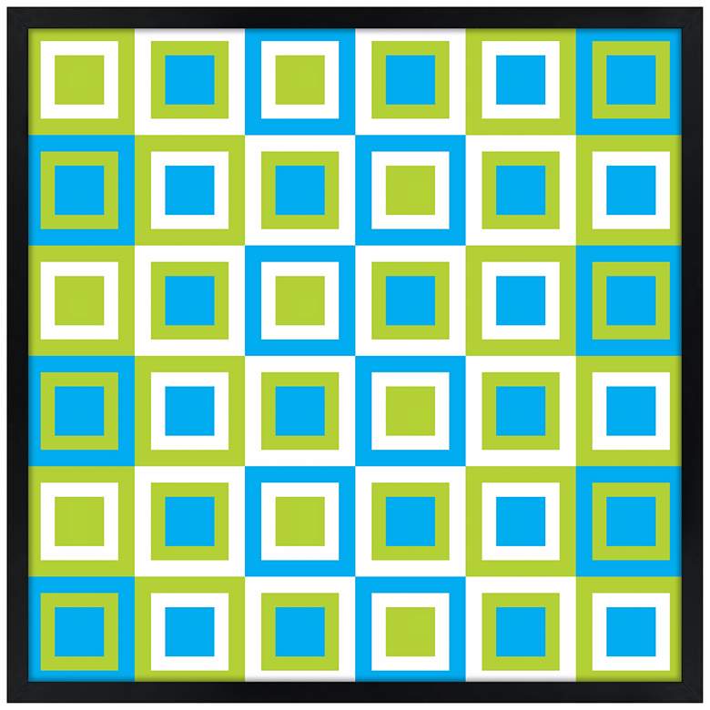 Image 1 Bouncing Boxes 31 inch Square Black Giclee Wall Art