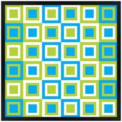 Bouncing Boxes 31&quot; Square Black Giclee Wall Art