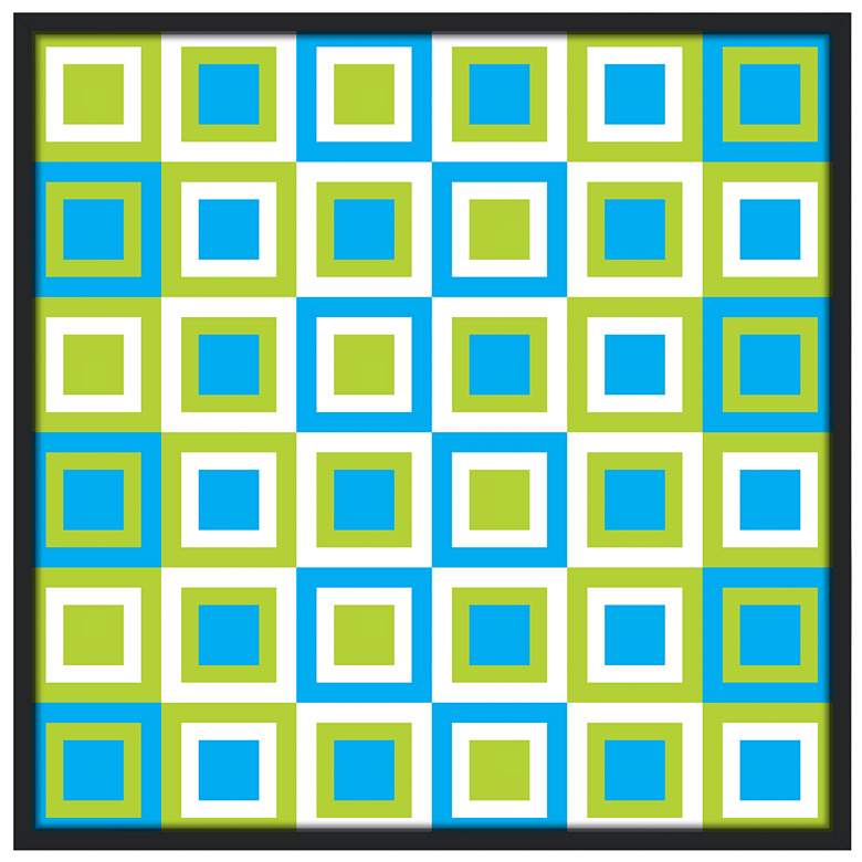 Image 1 Bouncing Boxes 37" Square Black Giclee Wall Art