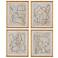 Bound 20" x 24" Framed Print Set of 4