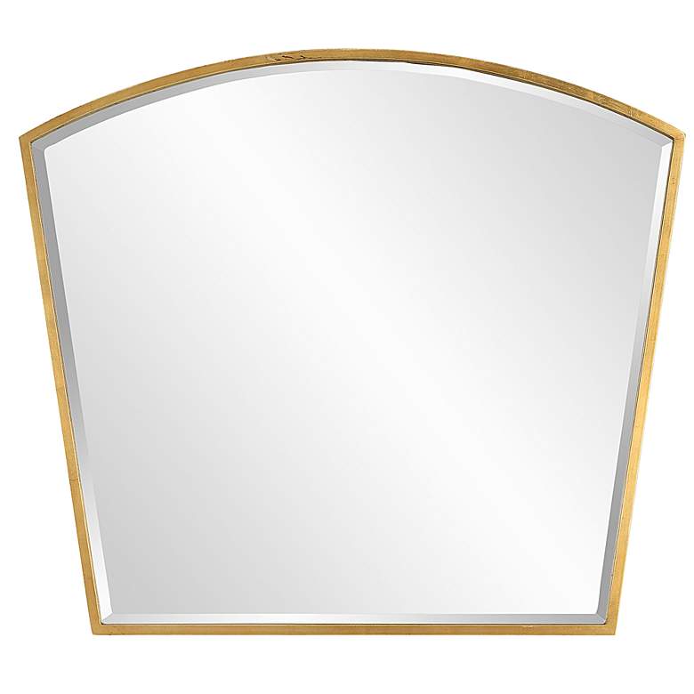 Image 1 Boundary Antiqued Gold Leaf 36 inch x 31 3/4 inch Arch Wall Mirror