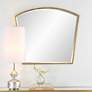 1_Boundary Antiqued Gold Leaf 36" x 31 3/4" Arch Wall Mirror
