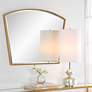 3_Boundary Antiqued Gold Leaf 36" x 31 3/4" Arch Wall Mirror more views