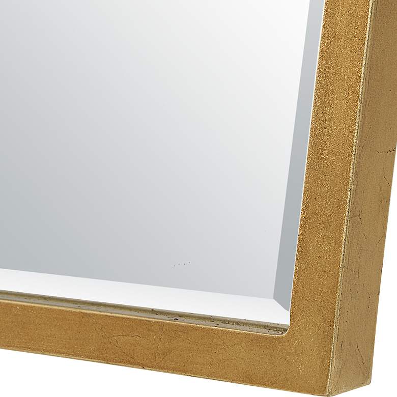 Image 5 Boundary Antiqued Gold Leaf 36" x 31 3/4" Arch Wall Mirror more views