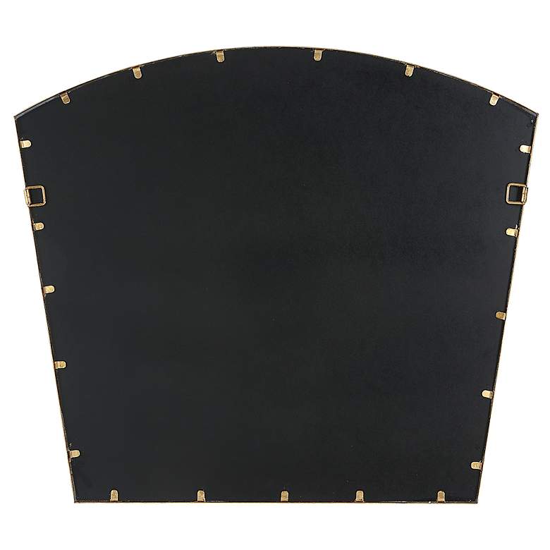 Image 6 Boundary Antiqued Gold Leaf 36" x 31 3/4" Arch Wall Mirror more views
