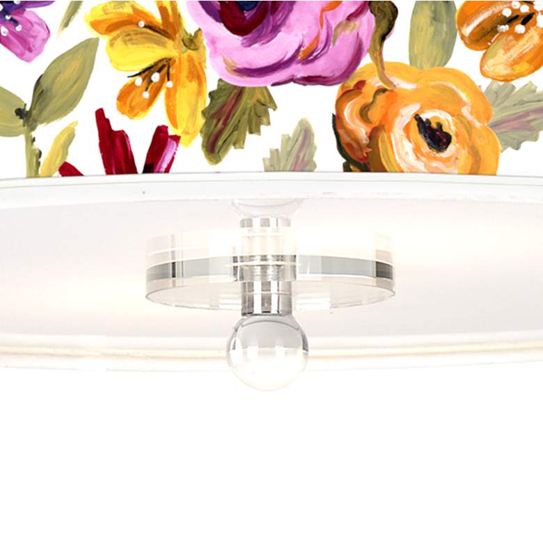 Image 3 Bountiful Blooms Giclee 16 inch Wide Semi-Flush Ceiling Light more views