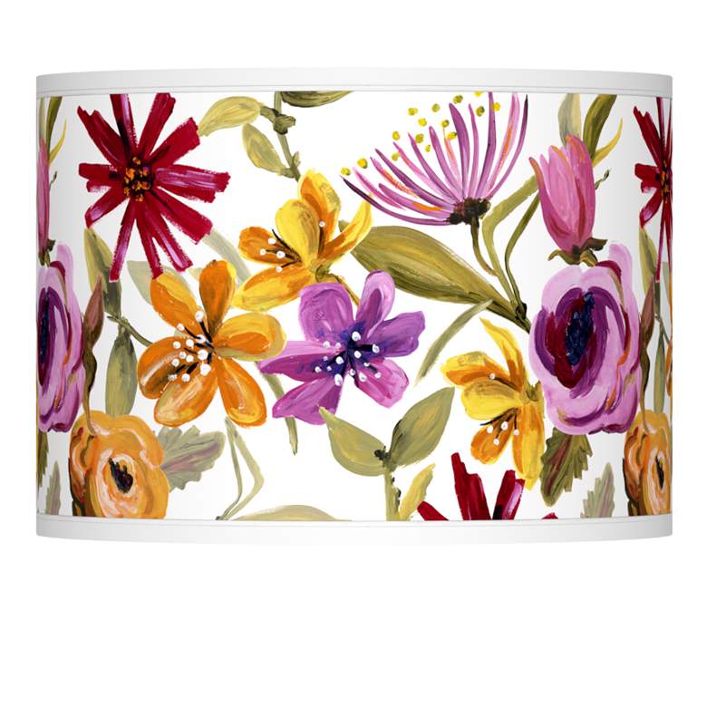 Image 1 Bountiful Blooms Giclee Lamp Shade 13.5x13.5x10 (Spider)