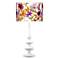 Bountiful Blooms Giclee Paley White Table Lamp
