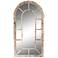 Bounty Natural Wood 32" x 59 3/4" Arched Floor Mirror