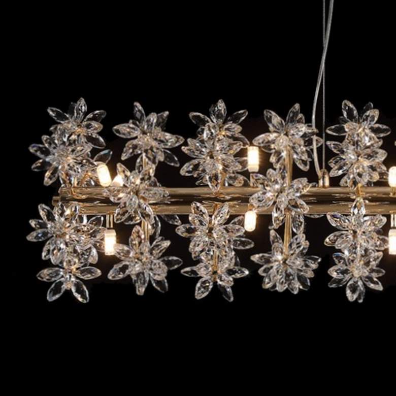 Image 2 Bouquet 46 1/2" Wide Gold Crystal 18-Light Drum Chandelier more views