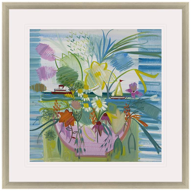 Image 3 Bouquet Bunch 42" Square Framed Giclee Wall Art