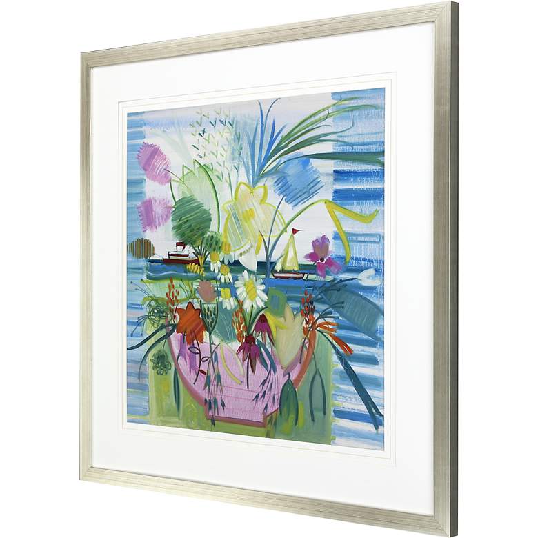 Image 5 Bouquet Bunch 42" Square Framed Giclee Wall Art more views
