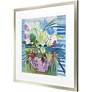 Bouquet Bunch 42" Square Framed Giclee Wall Art in scene