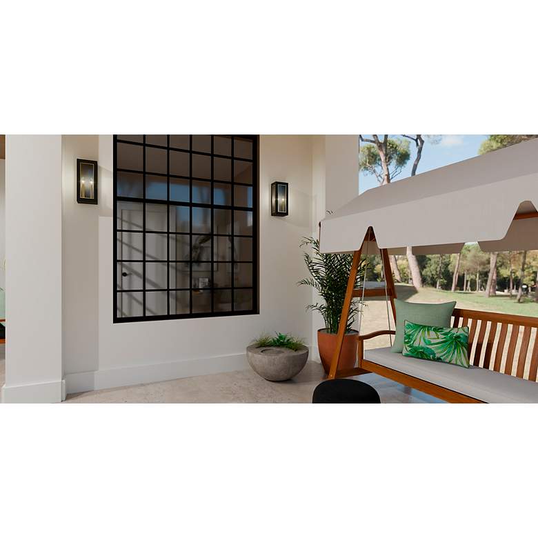 Image 6 Bourbon 2-Light Matte Black Outdoor Wall Lantern more views