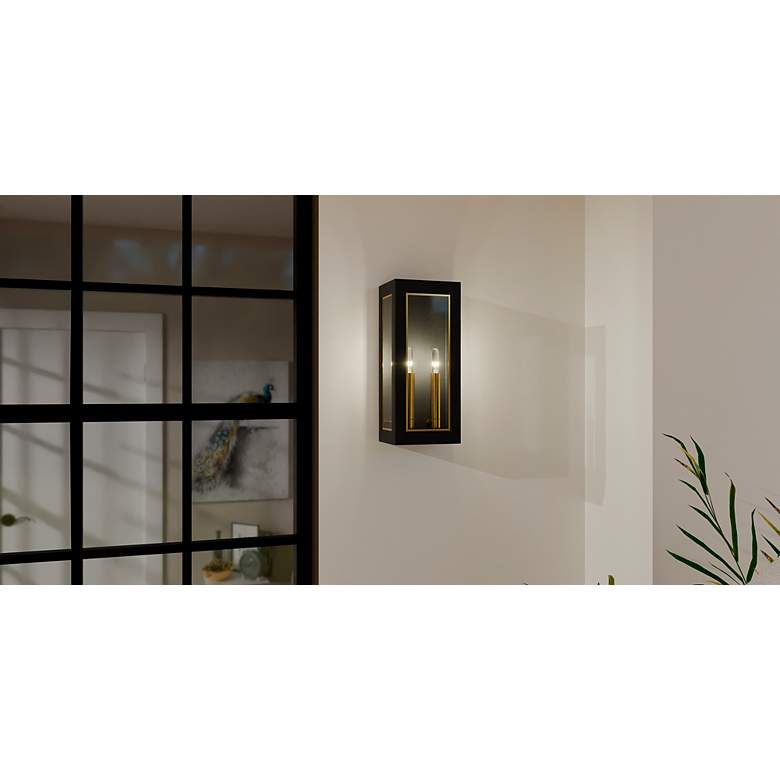 Image 7 Bourbon 2-Light Matte Black Outdoor Wall Lantern more views