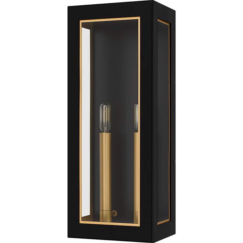 Image 3 Bourbon 2-Light Matte Black Outdoor Wall Lantern more views