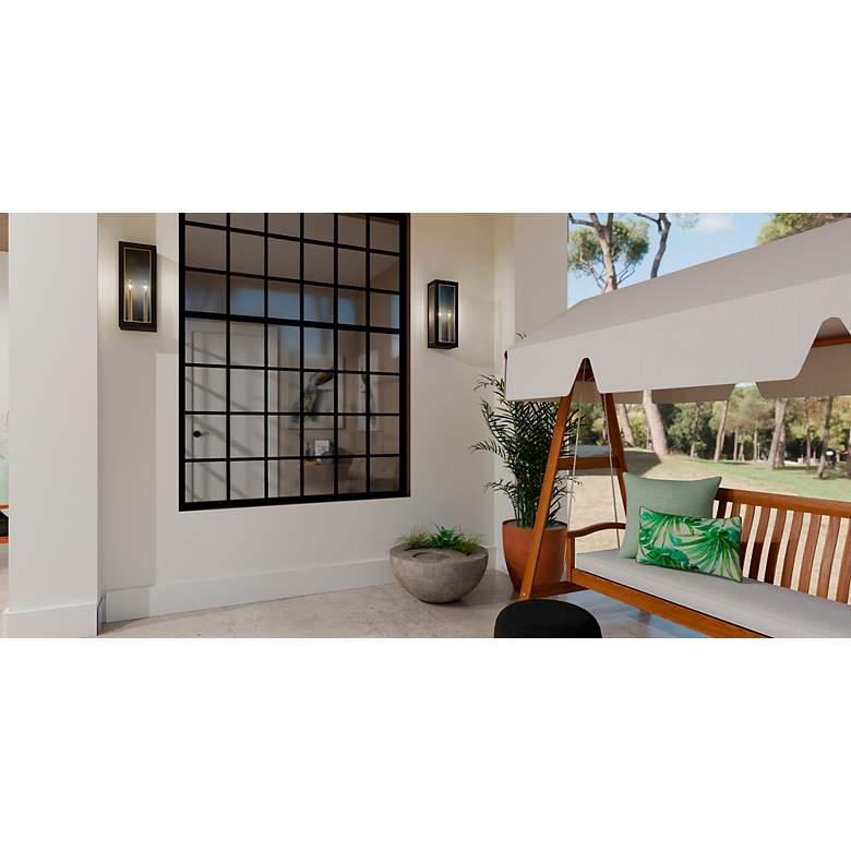Image 6 Bourbon 2-Light Matte Black Outdoor Wall Lantern more views