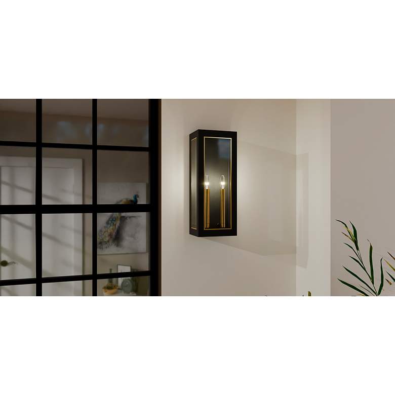 Image 7 Bourbon 2-Light Matte Black Outdoor Wall Lantern more views