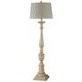 Thumbnail2 of Bourgault 64in Avignon Beige Floor Lamp with Heather Oatmeal Empire Shade