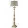 Bourgault 64in Avignon Beige Floor Lamp with Heather Oatmeal Empire Shade