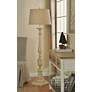Thumbnail1 of Bourgault 64in Avignon Beige Floor Lamp with Heather Oatmeal Empire Shade